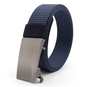 Hot Sale Outdoor Lightweight 3.4cm Wide Automatic Buckle <strong>Custom</strong> Logo Nylon Canvas <strong>Belt</strong> Casual Versatile Jeans <strong>Belt</strong> - Product Image 5