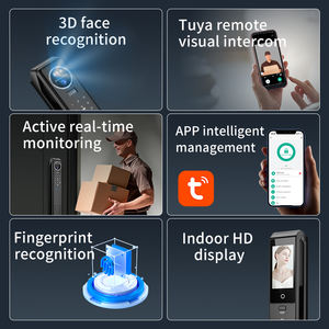 3D Face ID Vidéo Appel Empreinte Digitale Palm <span class=keywords><strong>Code</strong></span> Carte Tuya Wifi Télécommande Clé Entièrement Automatique S959Max Serrure Numérique pour la Maison - Product Image 5
