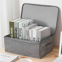 Boîtes de rangement avec couvercle à fermeture éclair et poignées, en plastique PP