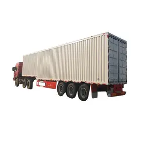 Selling fence cargo trailer box trailer 40ft with 3 US axles semi trailer with factory price