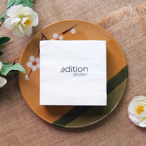 Khăn giấy dùng một lần in logo tùy chỉnh, logo thương hiệu doanh nghiệp cá nhân hóa, khăn giấy dùng cho khách sạn, nhà hàng, tiệc cưới, tiệc cocktail - Product Image 1