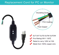 GFCI Inline-Ersatzstecker-Set NEMA 5-15P auf Freileitung mit GFCI NEMA 5-15P GFCI-Pigtail-Stromkabel