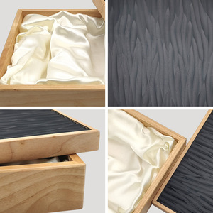 กล่องเก็บของไม้เนื้อแข็ง 206x206x66 มม. กล่องสี่เหลี่ยมมีฝาปิดสำหรับจัดเก็บเครื่องประดับบนโต๊ะทำงาน ผลิตตามสั่ง ความจุ 1-3 ลิตร - Product Image 3