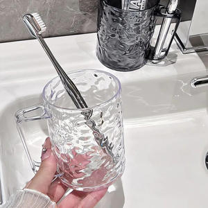 Vaso transparente para cepillos de dientes con diseño de glaciar, 401-500 ml, doble soporte para uso doméstico - Product Image 2