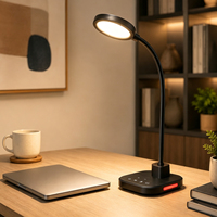 Lampe de table LED à spectre complet 4000K, vente en gros d'usine, avec variateur tactile et veilleuse rouge pour chambre, bureau, salle de lecture