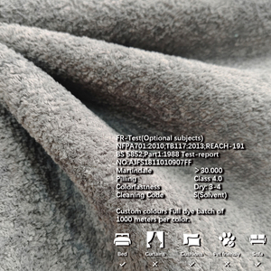 Super 150 100% pettinato in poliestere <span class=keywords><strong>Ecru</strong></span> Beige Boucelette mobili in tessuto eco-friendly traspirante ritardante di fiamma - Product Image 2
