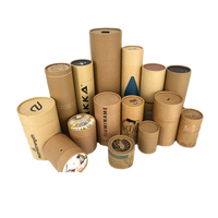 Tubo de Papel Kraft Biodegradable con Logotipo Personalizado, Tubo Cilíndrico Redondo Compostable para Empaque de Ropa Interior
