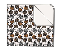 Couverture à imprimé gingham citrouille Halloween, motif feuille d'érable automne, pour canapé et lit, personnalisable – Grande Vente