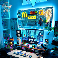 Panneau mural perforé pour salle de jeu : Rangement et présentation pour casques, manettes, consoles et accessoires