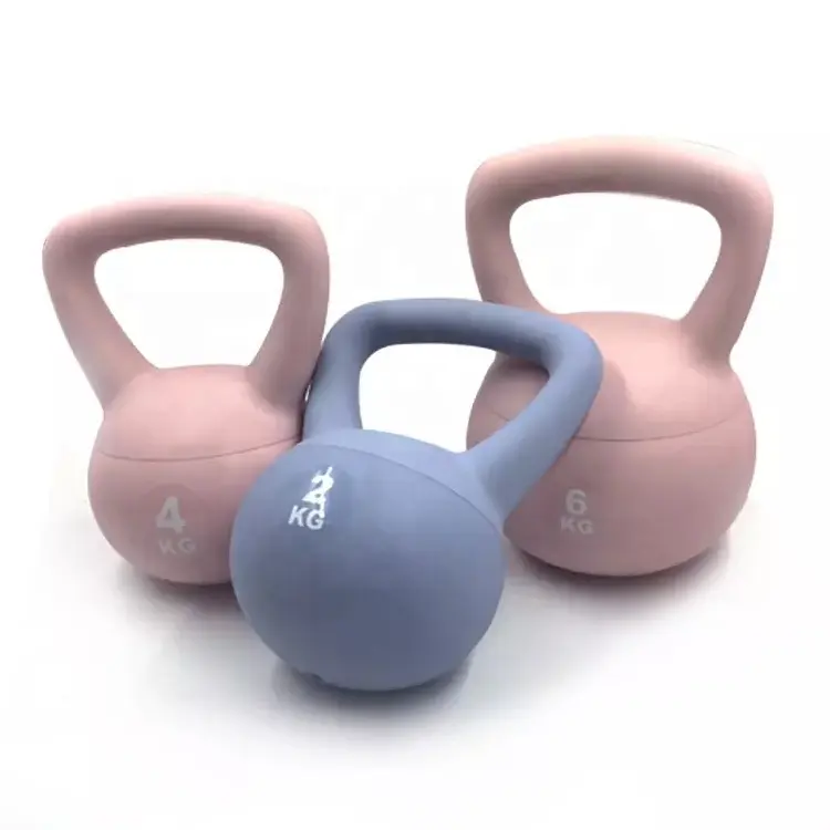 철 모래를 가진 연약한 Kettlebell 비 미끄러짐 손잡이 적당 힘 훈련 보디 빌딩 무게 들기를 위한 주전자 무게