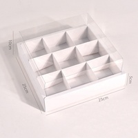 IMEE gros couvercle transparent Kraft 6 9 compartiments après-midi boîte à thé Biscuit gâteau Cupcake boîte pâtisseries boulangerie Snack Dessert boîte