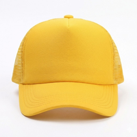 Casquette de baseball à 5 panneaux à fermeture à pression, en mousse de polyester multicolores personnalisable, dos en maille, unie