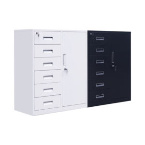 Armoire <span class=keywords><strong>de</strong></span> classement mobile moderne <span class=keywords><strong>en</strong></span> <span class=keywords><strong>acier</strong></span> verrouillable et mince à roulettes pour bureau, atelier et entrepôt - Product Image 4