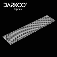 Lentille optique LED, module de lentille carrée à 30 degrés pour LED 50W 100W, PC/PMMA à haute transmission pour l'éclairage d'inondation des stades et des entrepôts