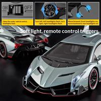 Voiture télécommandée L'Ambrizione Veneno RC, échelle 1:24, en alliage métallique, pour drift et course, avec commande par poignée, véhicule de loisir