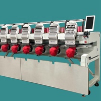 Machine à broder SNWSIM 6 têtes 15 aiguilles machine à broder pour chapeaux d'ordinateur multifonctionnelle