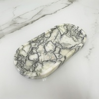 Plateau Organisateur Multifonctionnel Moderne en Marbre Naturel Sculpté à la Main pour Cuisine et Salle de Bain, Rangement pour Parfums et Bijoux - Ramadan
