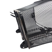 Panier arrière multifonctionnel en fil métallique pour bicyclette Panier de pique-nique avec roues et tige de traction