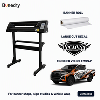 Cortadora de Vinilo de Gran Formato KH-870A de 34 Pulgadas (870mm) con Alimentación de 780mm, Motor Paso a Paso y Software Signmaster para Banners, Letreros y Pegatinas