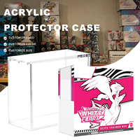 Boîtier de présentation en acrylique transparent pour ETB, couvercle magnétique N52, anti-jaunissement 8 ans, 5+8mm pour boîte d'entraînement d'élite PTCG