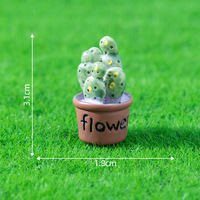 Plantes miniatures pour maison de poupée, accessoires, petites figurines de cactus en résine, verdure miniature pour la décoration de jardin, bonsaï, micro-paysage DIY