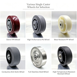 Stainless Steel Iron Nylon Rubber Polypropylene 125mm Polyurethane Swivel Caster Wheel Top Lock Brake 250kg Capacity Commercial - Product Image 4