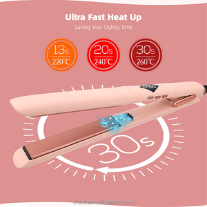 RUCHA Fer à lisser professionnel <span class=keywords><strong>Plancha</strong></span> De Pelo Température réglable 30s Fer plat à chauffage rapide Fer à lisser ionique - Product Image 4