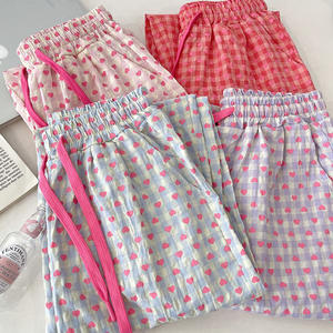 Pijamas de Mujer 100% Algodón, Pantalones Divertidos para Dormir, Ropa de Dormir Holgada, Sólida, Informal, de Punto, para Primavera y Otoño - Product Image 3