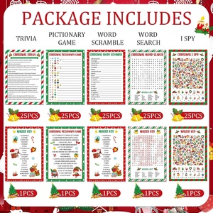 Juego <span class=keywords><strong>de</strong></span> Cartas para Fiestas Navideñas, Pictionary <span class=keywords><strong>de</strong></span> Navidad, Busca la Palabra, Juego <span class=keywords><strong>de</strong></span> Palabras, Suministros para Fiestas Navideñas <span class=keywords><strong>de</strong></span> Invierno - Product Image 3