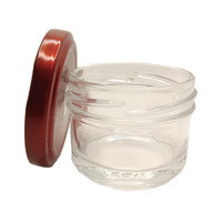 Vente en gros de pots à caviar en verre blanc cristallin personnalisables avec couvercles en fer blanc, récipients alimentaires hermétiques OEM/ODM 10g 30g 50g 100g sur mesure