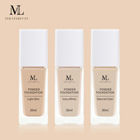 Vente en gros Logo personnalisé Produits de maquillage 30ml Fond de teint mat pailleté Crème liquide Fond de teint imperméable Maquillage