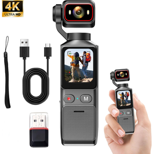 Cámara de Acción de Bolsillo 4K, Cámara Portátil de Mano con <span class=keywords><strong>EIS</strong></span> Antivibración, Grabadora con Pantalla Táctil, WiFi, Mini Cámara Deportiva Vlog Osmo3 64GB - Product Image 1