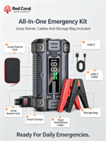 Booster Aki Mobil 12V 12000mAh, Jump Starter, Jump Box, Pengisi Daya Aki Mobil