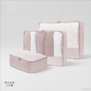Travel Organizer Set 7-Piece Pink Multipurpose Storage Bags for Clothing Shoes Cosmetics Luggage Packing Accessories - Product Image 5