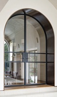 Porte en acier avec porte en verre, design de porte principale, vente chaude