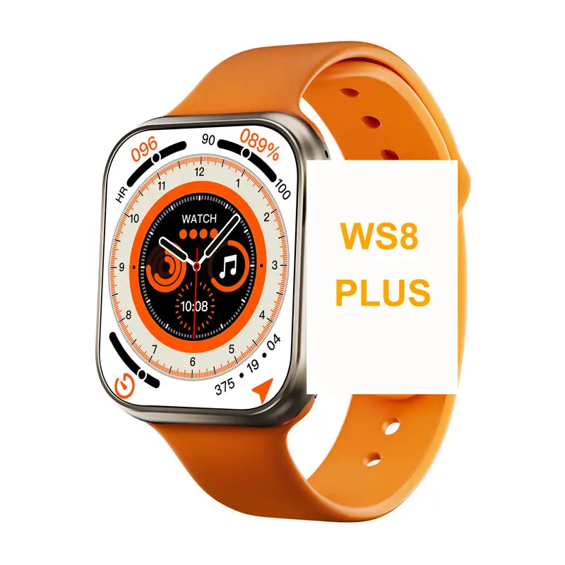 WS8 pro plus series 8 heart rate nfc Android smartwatch temperature blood pressure oxygen smart watch with wireless charger