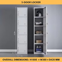 Armoire de rangement métallique testée et certifiée, meuble de chambre à coucher, armoire simple en acier pour chambre à coucher