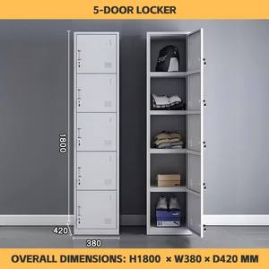 Armario Metálico Certificado y Probado, Mueble <span class=keywords><strong>de</strong></span> Guardarropa Individual <span class=keywords><strong>de</strong></span> Acero para Dormitorio - Product Image 2