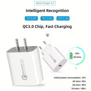 อะแดปเตอร์ชาร์จไฟ QC3.0 แบบเสียบผนัง หัวปลั๊ก EU US UK 9V 2A 18W ชาร์จเร็ว สำหรับโทรศัพท์มือถือทุกรุ่น - Product Image 5