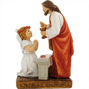 Escultura de Niña Arrodillada para Comunión ZICOM Alemania, 14.5cm de Altura, Modelo No. 9069-H331 - Product Image 1