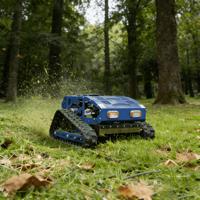 Tondeuse robotisée intelligente 4 temps télécommandée pour l'entretien extérieur des espaces verts, unité de débroussaillage pour terres agricoles et pentes