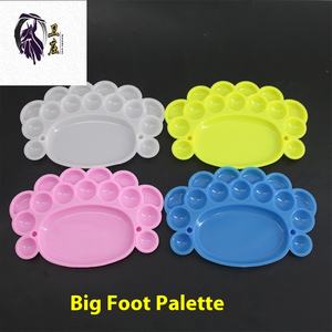 Venta al por mayor paleta de pintura de plástico de 15 pies pequeños agujeros Placa de mezcla de colores suministros de arte para pintura al óleo - Product Image 3