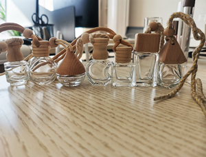 Groothandel Fabriek Prijs Lege 10Ml Luchtverfrisser Glazen Fles Opknoping Auto Parfum Fles Met Houten Deksel - Product Image 5