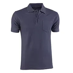 Polo - 644 S Industrial - Colore: Blu navy - Tasca sul petto. Doppia piega. 100% cotone, 170 g/m². - Product Image 2