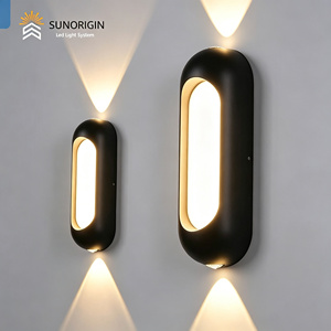 Apliques de Pared LED Ovalados Contemporáneos, de Aluminio Impermeable, para Dormitorio, Hotel, Pasillo, Iluminación Cálida sin Deslumbramiento - Product Image 4