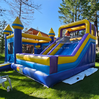 Équipement gonflable géant commercial personnalisable de parc aquatique-Parcours d'obstacles de mur d'escalade de toboggan aquatique louable pour châteaux
