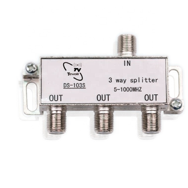 1 Input 3 Output Indoor Coaxial Splitter for Audio & Video 5-1000MHz Enhances Signal Transmission