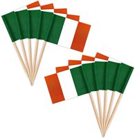 Vente en gros de mini-drapeaux de l'Irlande et de drapeaux de pays variés, décorations pour cupcakes en forme de bâtonnets, nouveauté