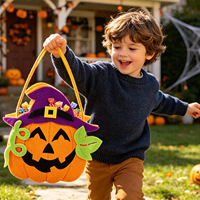 Sacs de bonbons d'Halloween 2026 en gros pour enfants, sacs cadeaux pour la fête de la Toussaint, motif citrouille et chat noir pour les fêtes de fin d'année