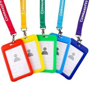 Custom Plastic Keychain Pvc Hard Card Holder Key Chains Long <b>Lanyard</b> - Product Image 1